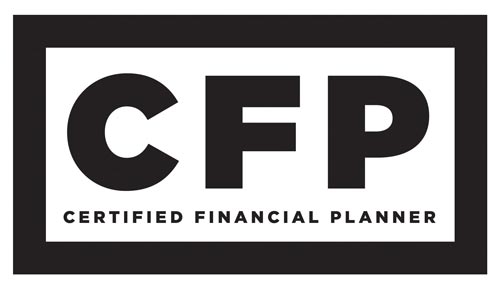 certified financial planner logo in black and white